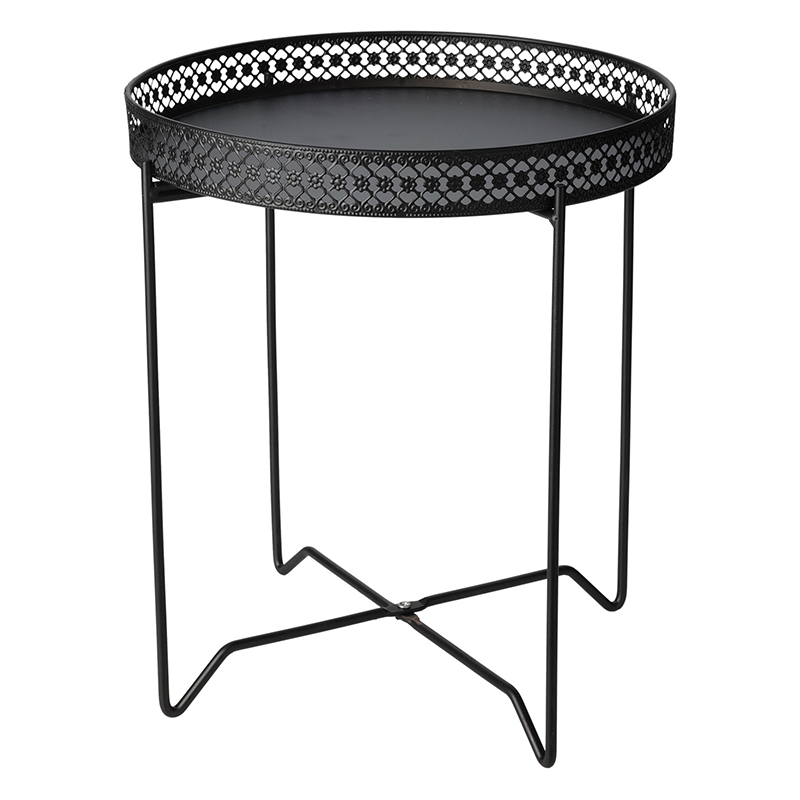 Mesa de Metal Troquel 40x35cm Negra