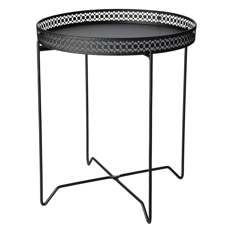 Mesa de Metal Troquel 46x40cm Negra