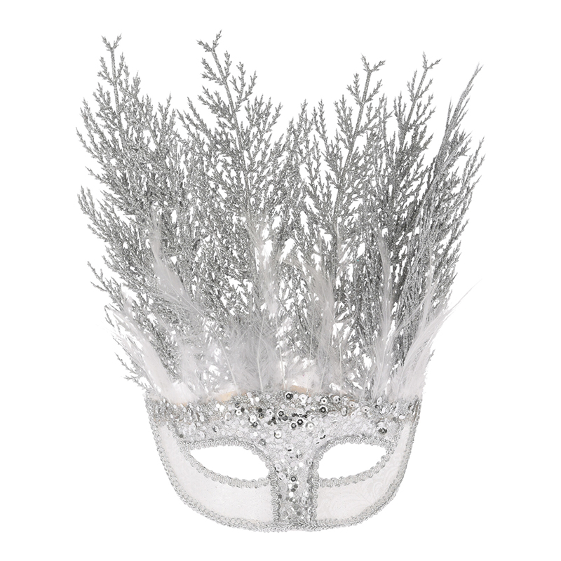 Mascaras Lentejuela Escarchada Plata