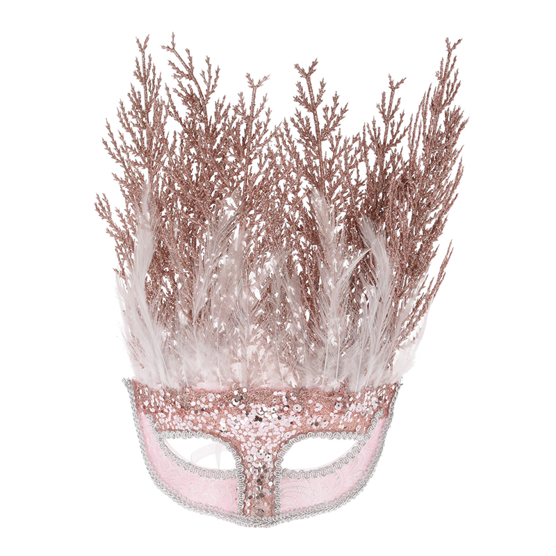 Mascaras Lentejuela Escarchada Rosado