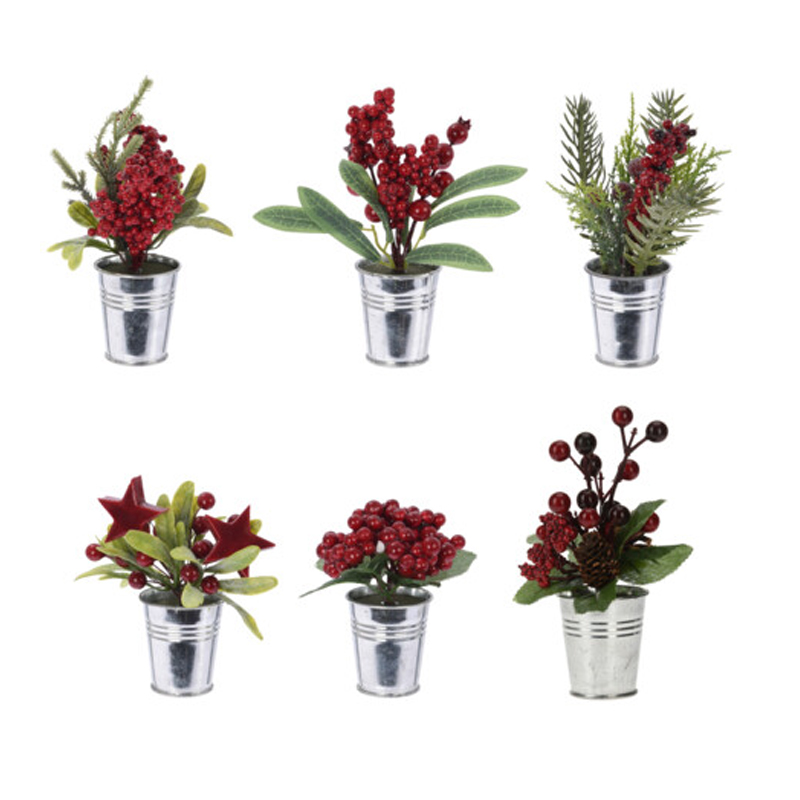 Maceta con Planta Artificial 17cm