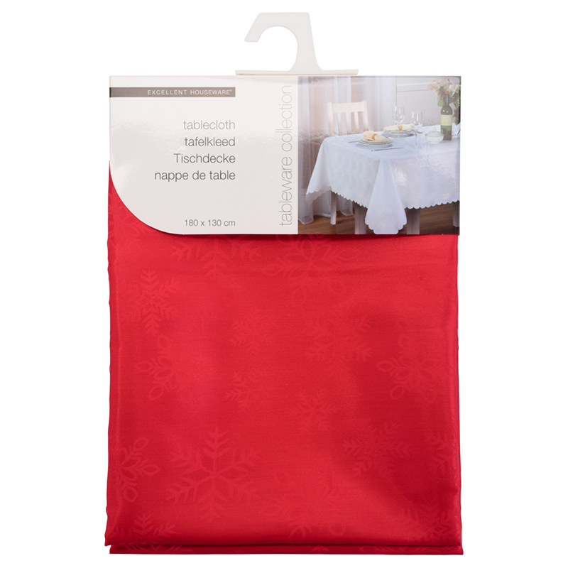 Mantel de Tela Rojo Rectangular 180x130cm