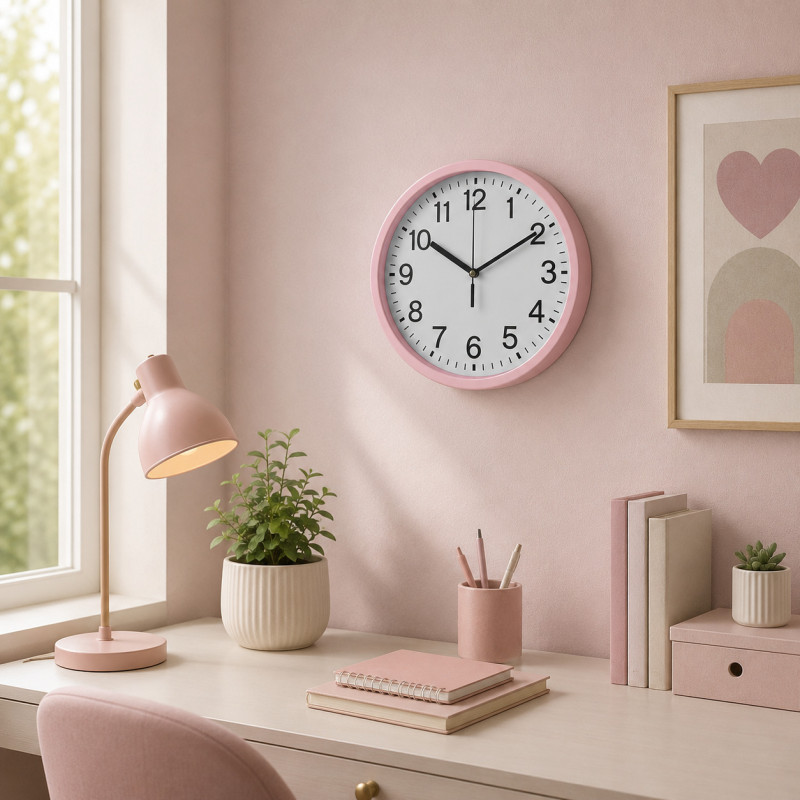 Reloj de Pared Mia 22cm Rosa