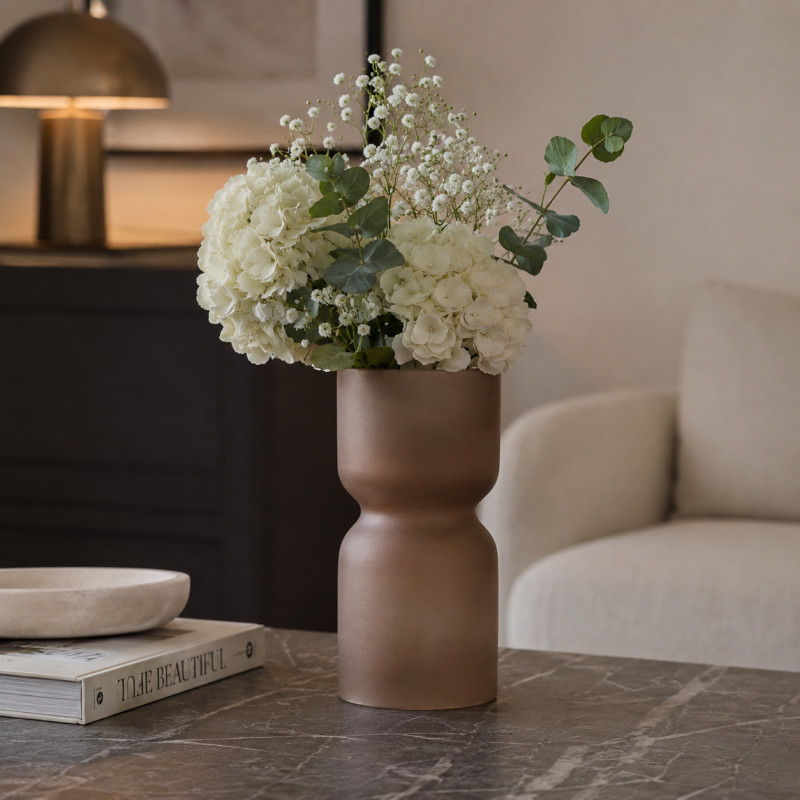 Florero Clarence Frosted 22x11cm Bronce