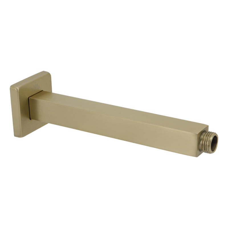 Brazo para Ducha Cuadrada para Instalación Vertical 20cm Dorada Vitta