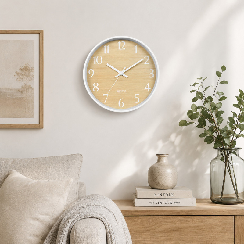 Reloj de Pared Tundra 25cm Blanco