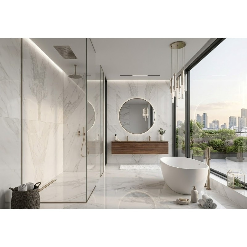 Porcelanato White Storm Pulido 75x150cm 