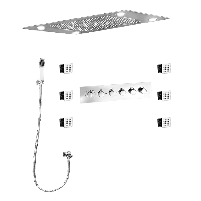 Ducha Spa 3 Funciones + Jets + Mezclador + Ducha de Mano 60x80cm Vitta