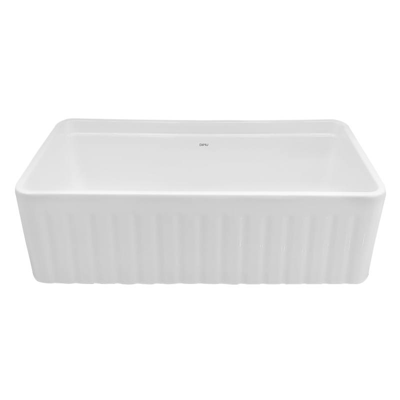 Fregadero de Cerámica Farmhouse 84x45x25 Barn con Desagüe Dipiu