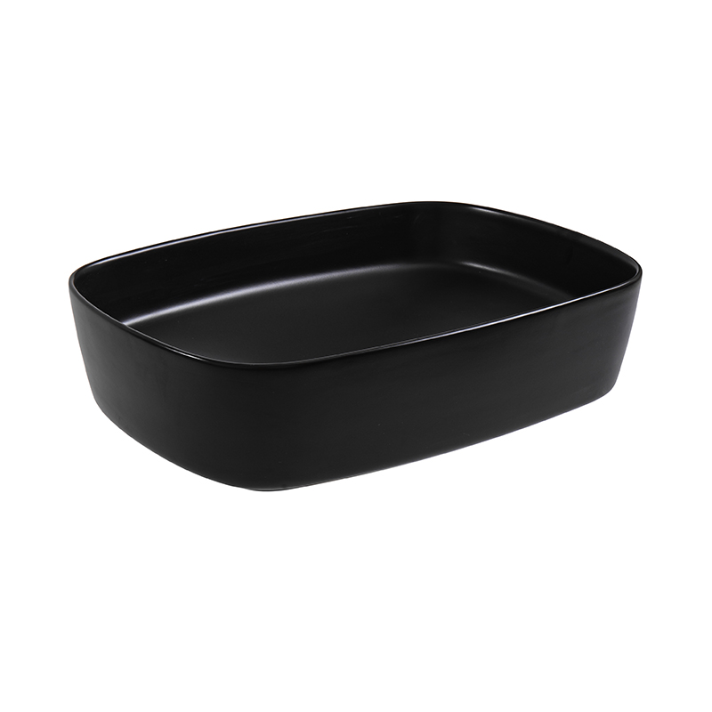 Lavamanos Bari Negro Mate 50x37x13cm con Desagüe Vitta