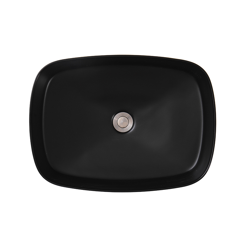 Lavamanos Bari Negro Mate 50x37x13cm con Desagüe Vitta