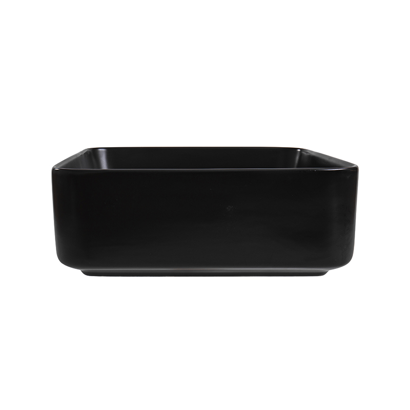 Lavamanos Negro Mate 37x37x14cm con Desagüe Vitta