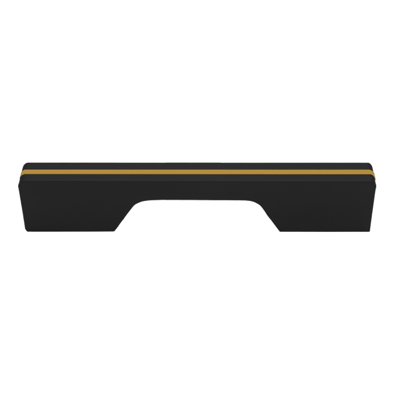 Tiradera Soro 96mm Negro Oro Oxido