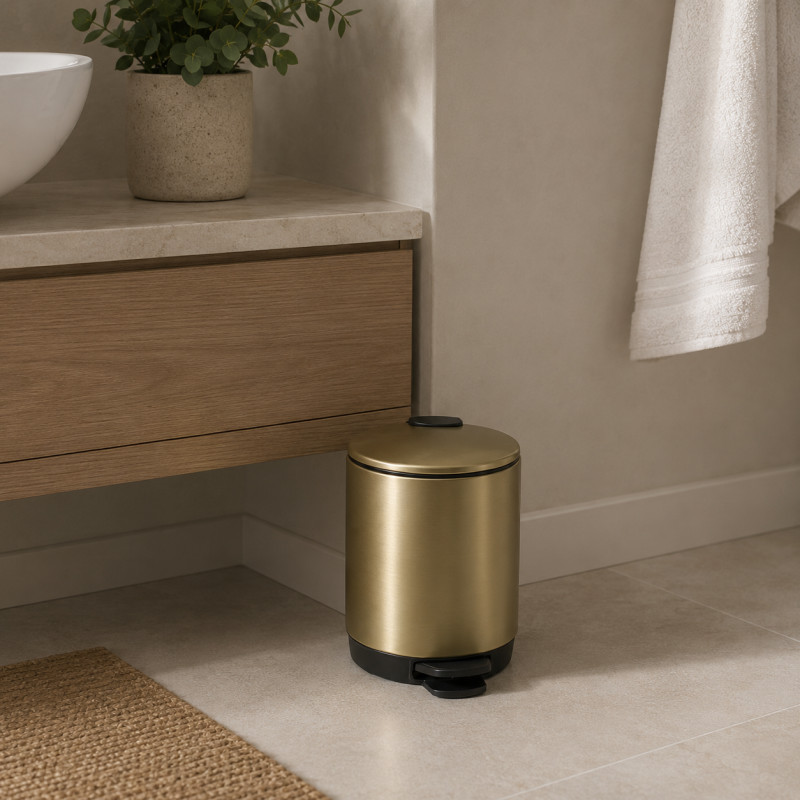 Tacho Conti Plástico Dorado Mate de 5 Litros