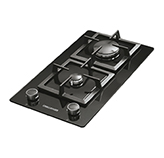 Cocina a Gas SQ 6730 2 Quemadores Cristal Templado 30cm Challenger 