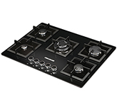 Cocina Gas SQ 6778 5 Quemadores Cristal Templado 76cm Challenger 