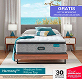 Colchón Beautyrest Harmony Medium Firm Pillow Top Full 135x190cm