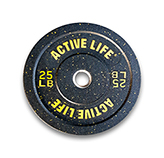 BUMPER DE 25LBS CON PINTAS DE COLOR ACTIVE LIFE