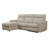 Sofá Reclinable Eléctrico de 3 Puestos Esquinero Izquierdo Beige