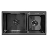 Lavacopa Industrial 2 Pozos 82x45cm Negro Mastermaid