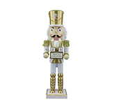 Cascanuez Soldado Oro Blanco 50cm