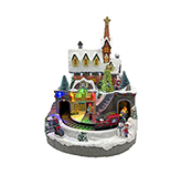 Pueblo Navideño con Luz Led 23x23.5x31cmcm