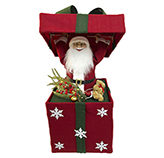 Santa Claus en Caja Regalo 65cm con Música