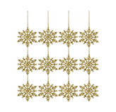 Copo de Nieve Oro 12cm 6 Unidades