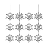 Copo de Nieve Plata12cm 6 Unidades