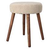 Taburete Kruk Beige 35x45cm
