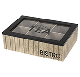 Caja para Te Bistro Madera 7x24x16.5cm