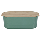 Panera Verde con Tapa Bambú