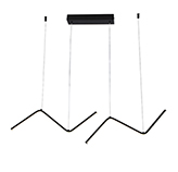 Lámpara de Techo Zeta Negro Led x2 120x90cm Eurolight