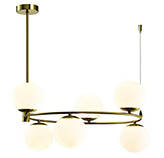 Lámpara Colgante Yonk Oro 60x40cm 6xE27 Eurolight