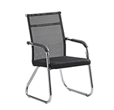 Silla Espaldar de Malla Negra Croma Fija con Brazo