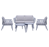 Mueble de Patio 5 Piezas Congo Gris