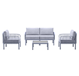 Mueble de Patio 4 Piezas Tabili Gris
