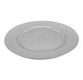 Porta Plato 33x33cm Plata Diseño Hoyos