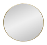 Espejo de 80cm con Borde de Metal Dorado 