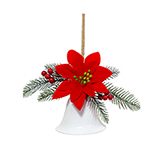 Campana Colgante Blanca Jingle Bell Rock 10cm
