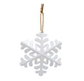 Copo de Nieve Colgante Blanco 13X1X13