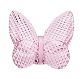 Adorno de Cristal Diseño Mariposa 8cm Rosa