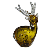 Adorno Venado de Vidrio 10.5x14.5x22cm