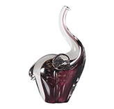 Adorno Elefante de Vidrio Vino 11x8.5x20cm