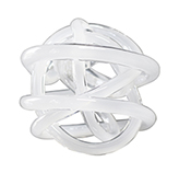 Adorno Nudo de Vidrio Blanco 12cm
