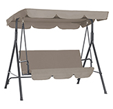 Gazebo con Silla Mecedora 3 Puestos Beige