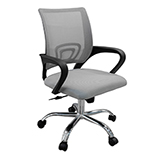 Silla  con Espaldar de Malla Gris con Brazo