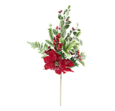 Rama Navideña con Flor 66cm