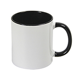 Jarro para Sublimar 11oz Blanco Negro