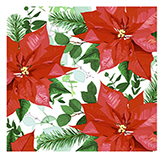 Servilletas Floral Christmas 33X33cm